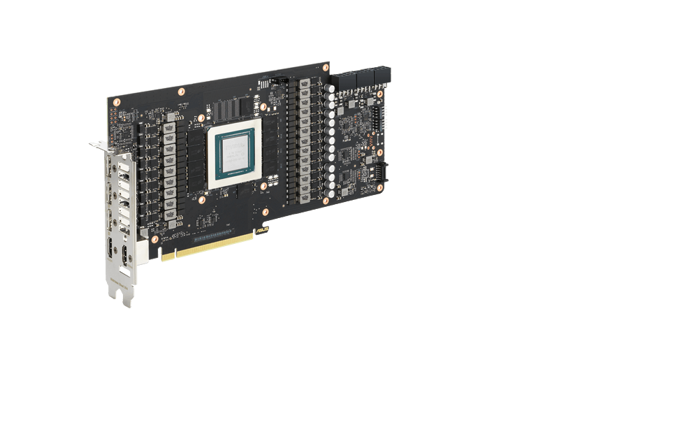 Exploded view of ROG STRIX RTX 3080 V2 WHITE EDITION structural layers