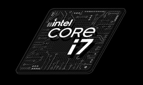 A imagem mostra o chip Intel Core i7 na parte AMPLIFICA A TUA EXPERIÊNCIA