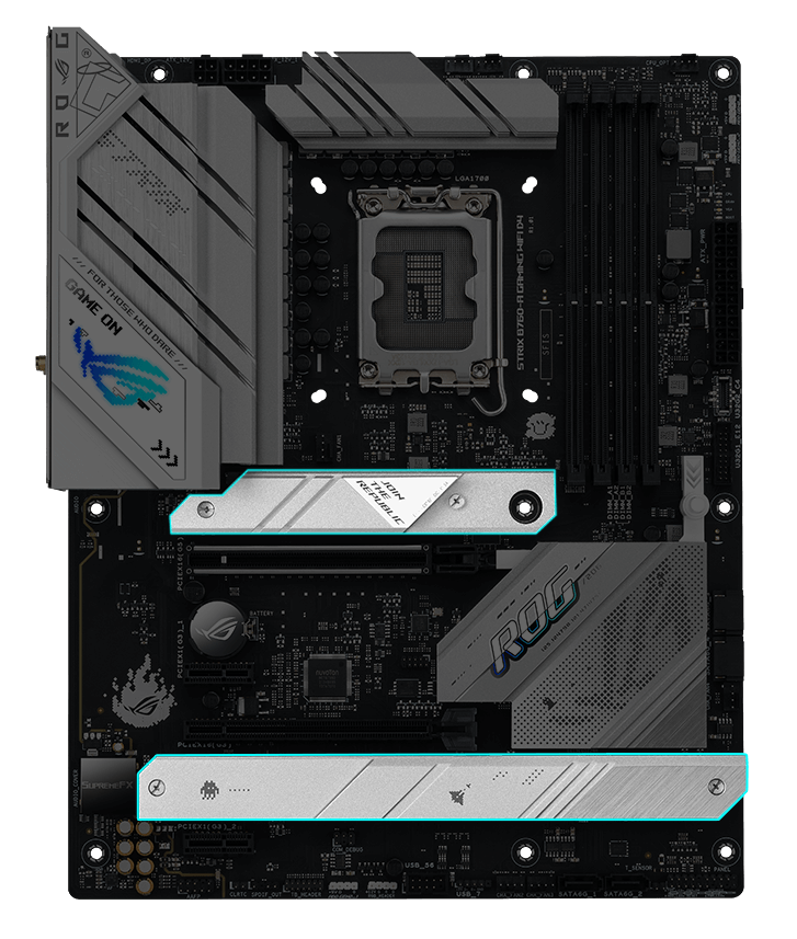 Strix B760-F M.2 heatsink layout