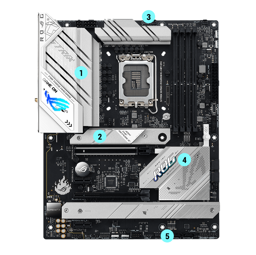 Strix B760-A D4 cooling specifications