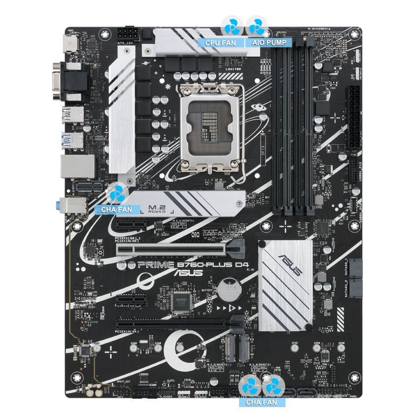 Prime motherboard with 4-Pin PWM/DC Fan image