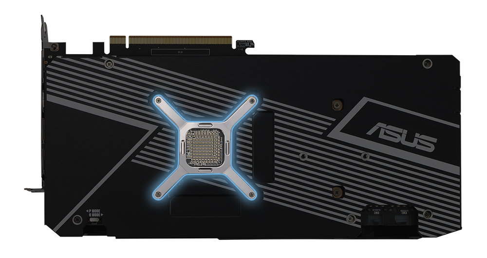 ASUS DUAL-RX6700XT-O12G GPU bracket design