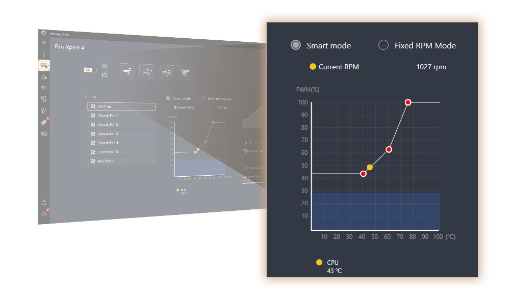 Fan Xpert4 user interface