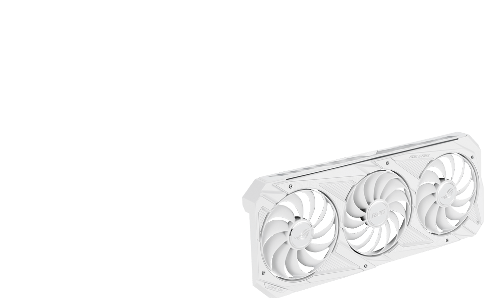 ROG STRIX RTX 3070 V2 WHITE OC EDITION exploded view showing card structure