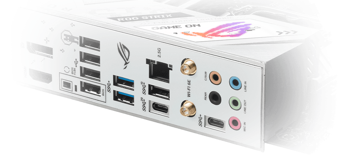 The Strix B760-G D4 features a USB 3.2 Gen 2x2 rear I/O port.