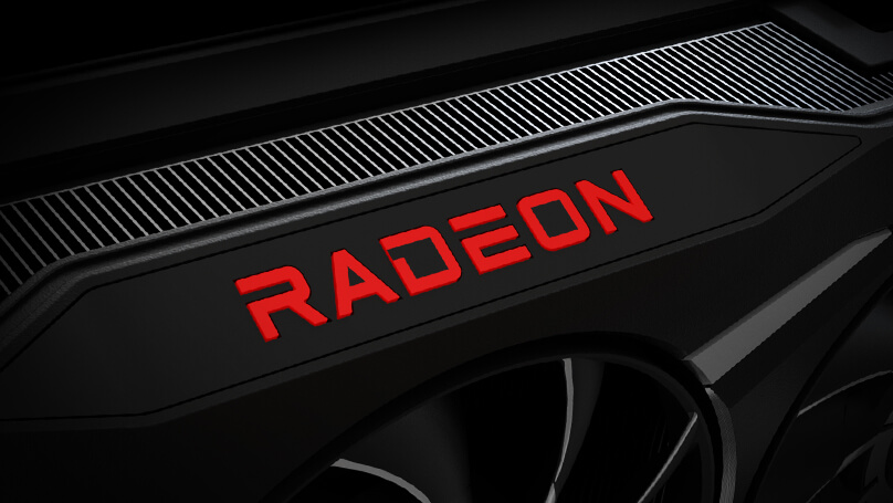 RADEON logo on graphics card