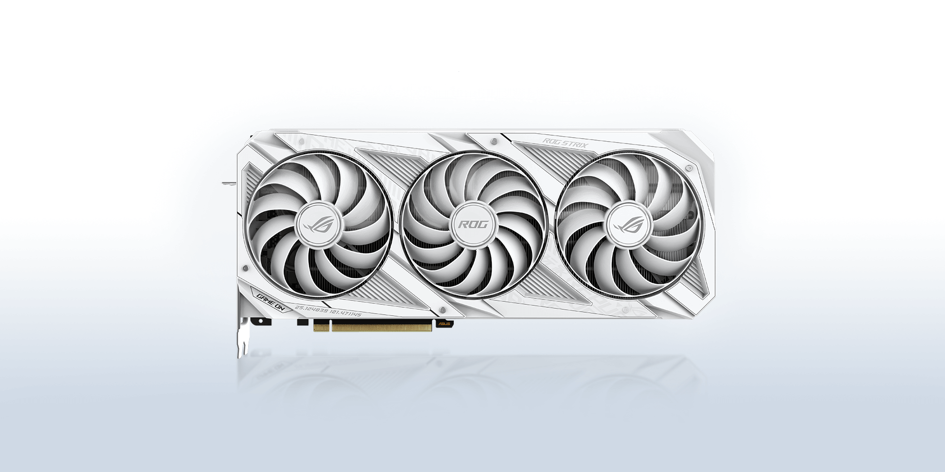 ROG STRIX RTX 3070 V2 WHITE EDITION front view