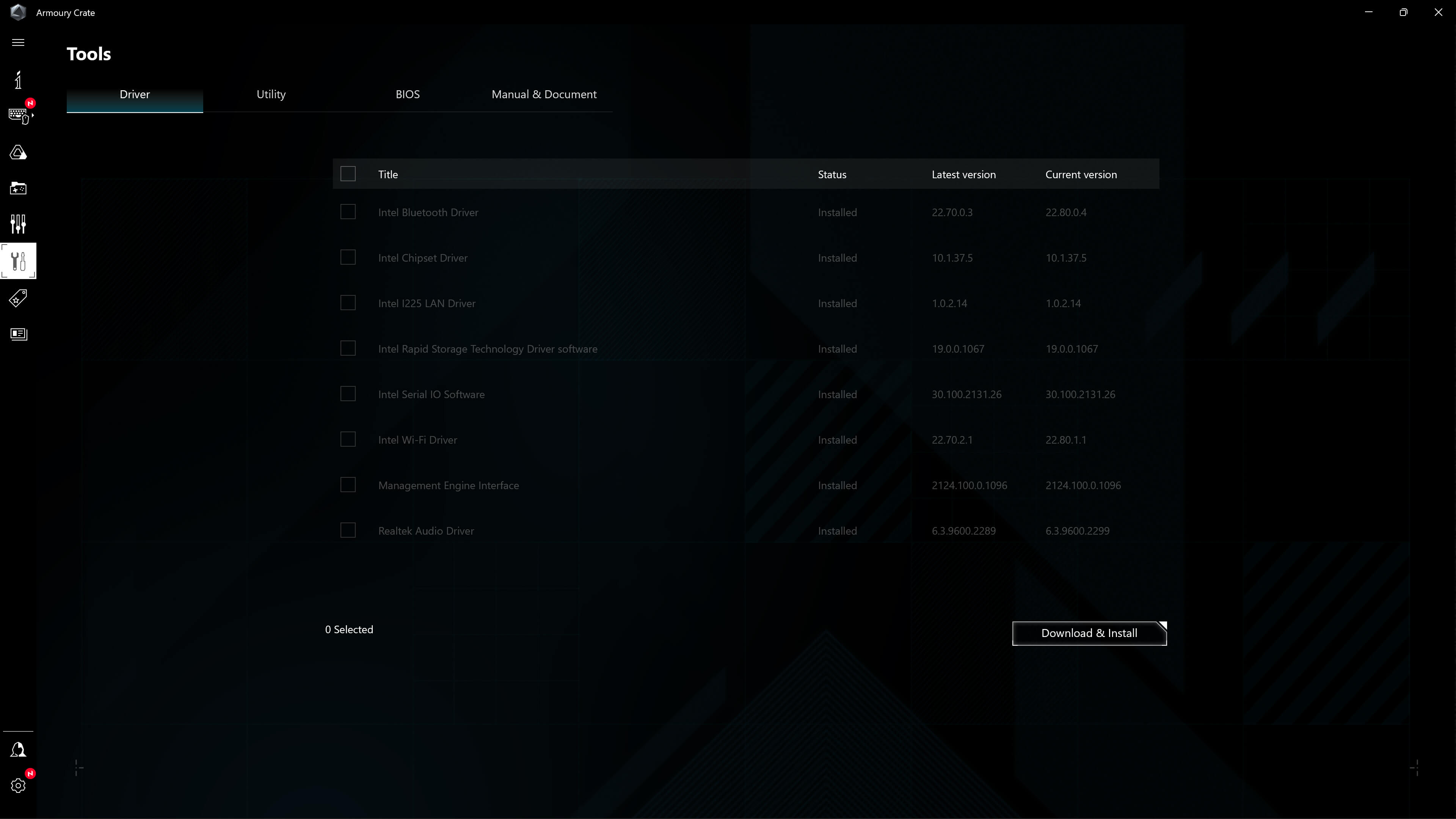 UI of Device configuration