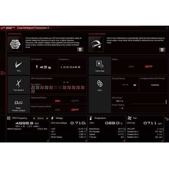 Screenshot of AI Overclocking in AI Suite