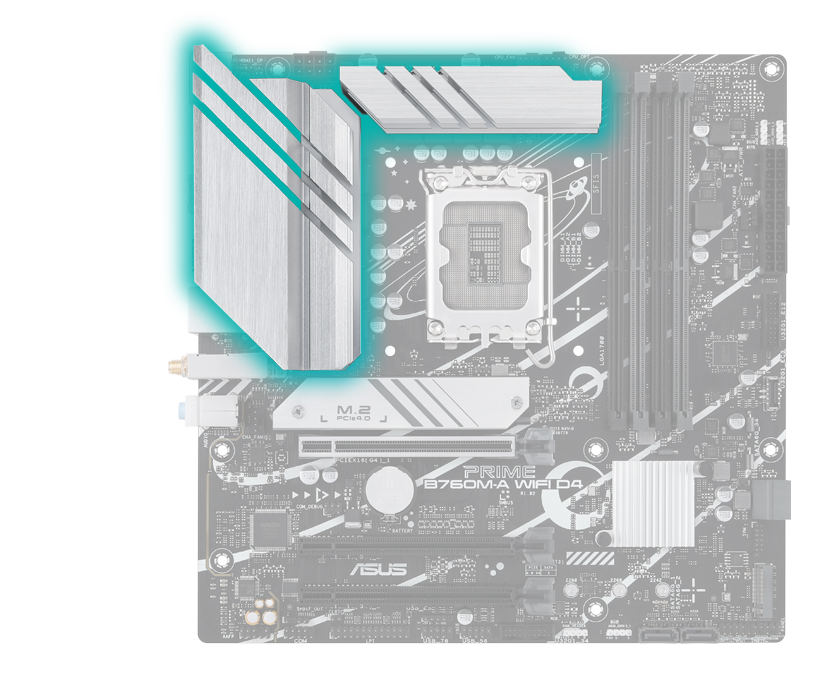 Prime motherboard with VRM heatsink image