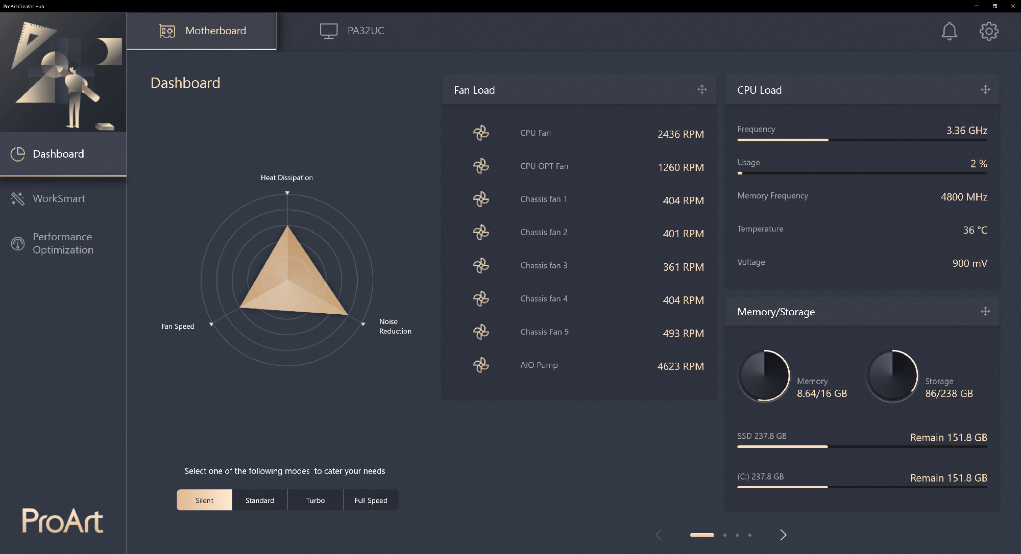 Fan Profile Setting UI