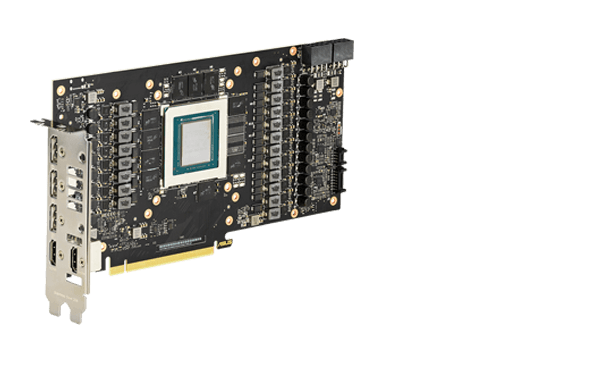 PCB of the ASUS GeForce RTX 3080 Noctua Edition