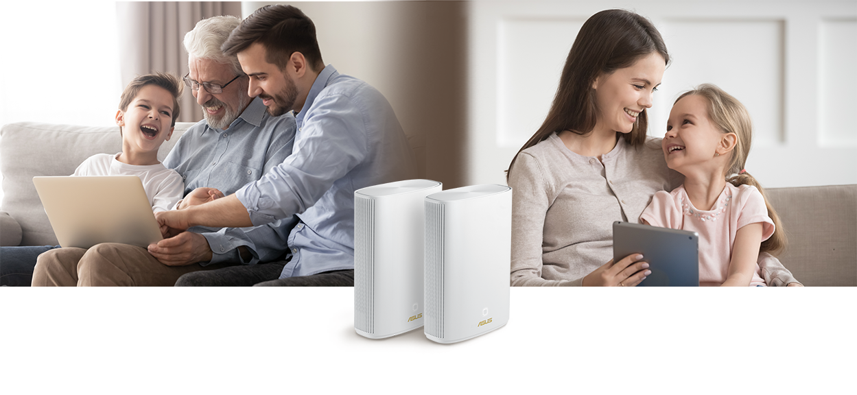 ASUS ZenWiFi AX Hybrid (XP4) provides whole-home mesh WiFi coverage