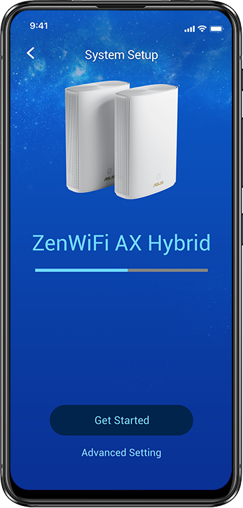 3-step setup with the ASUS Router app interface