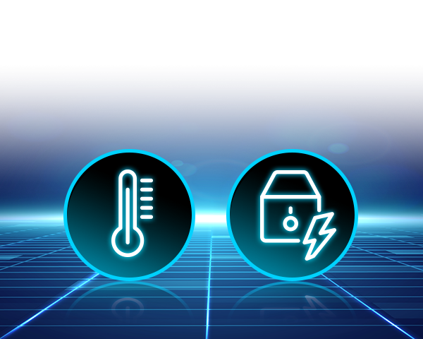 Wide temperature icon and Wide voltage icon