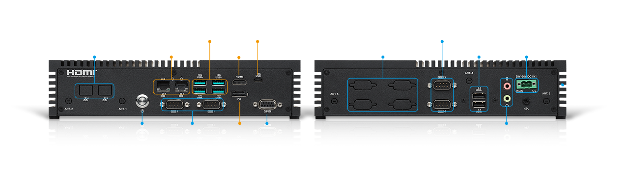 PE2200U front/back side I/O