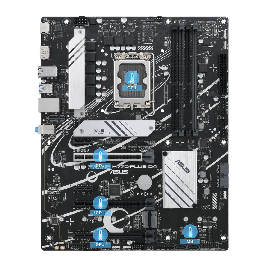 Prime motherboard with multiple temperature sources image