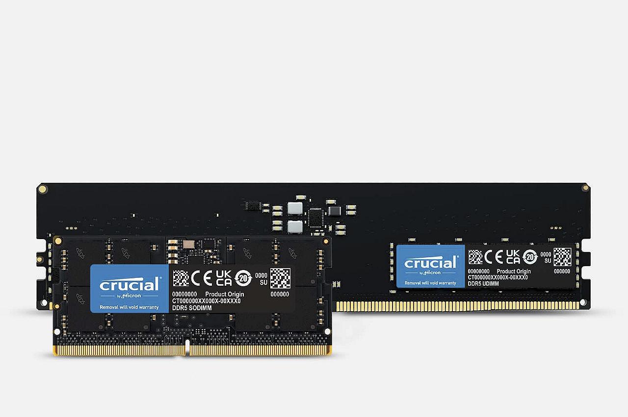 Crucial DDR5 SODIMM and UDIMM line-up