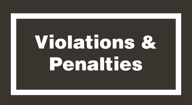 Violations & Penalties Button IID