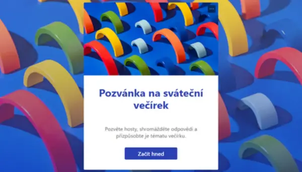 Pozvánka na sváteční večírek blue