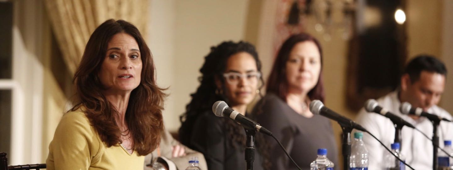 women at a panel discussion