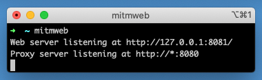 mitmproxy starting up