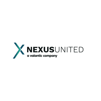 Logo of Nexus United, a valantic company, featuring the company name next to a stylized 'X' on a white, diamond-shaped background, reflecting its reputable service in online wholesale.