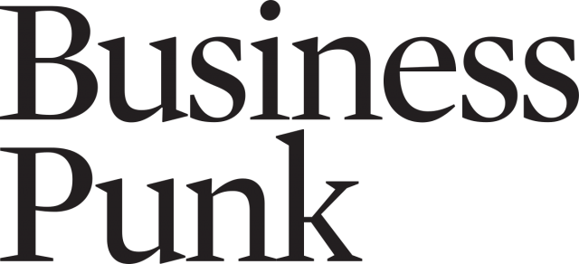 Logo of Business Punk magazine featuring its name in bold black text, brought to you by Spryker Careers.