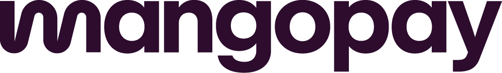 Logo of Mangopay with the text displayed in lowercase letters and a purple font, featured prominently at Spryker EXCITE 2023.