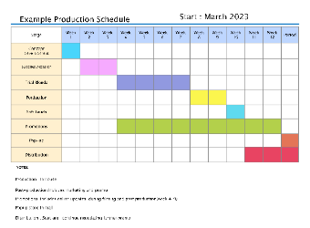 Production Schedule Template Example