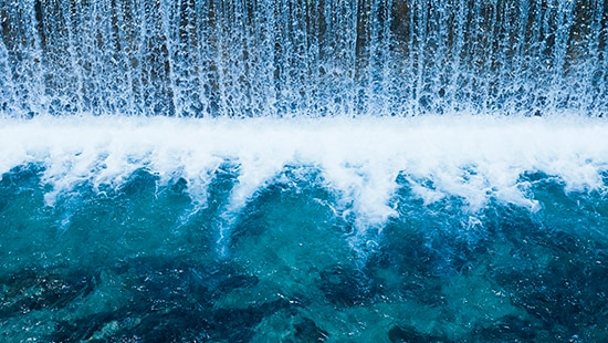 Rushing waterfall