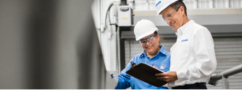 Ecolab experts in a water plant 