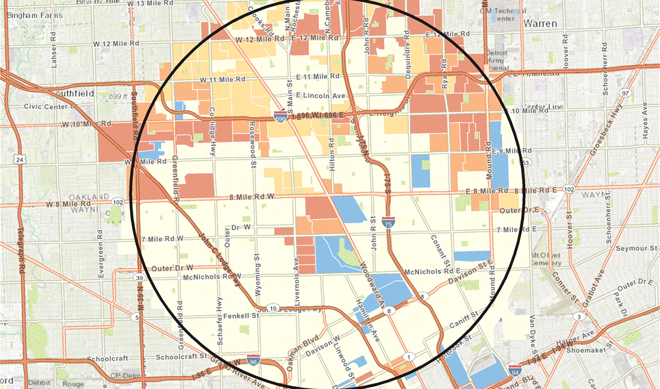 Map showing Behavioral data in the US