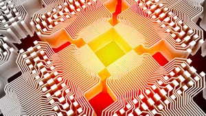 theoretical image of a quantum chip