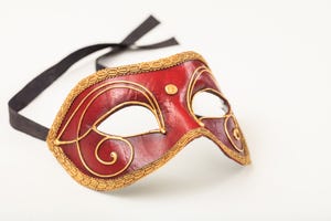 Carnival mask isolated on white background