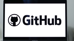 Computer screen showing GitHub logo