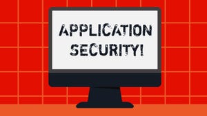 The words "APPLICATION SECURITY" on a monitor