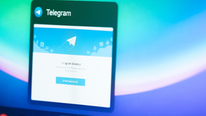 Computer screen that shows the screen of an open Telegram app 