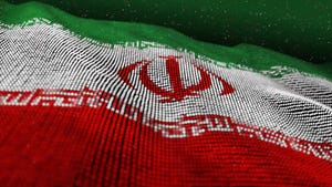 An Iran flag