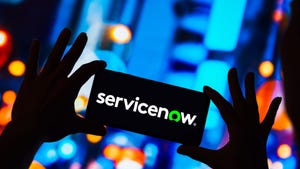 ServiceNow logo on smartphone screen