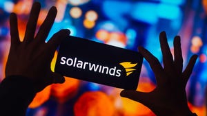 SolarWinds logo on a mobile phone