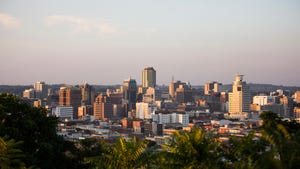 The skyline of Harare City in Zimbabwe