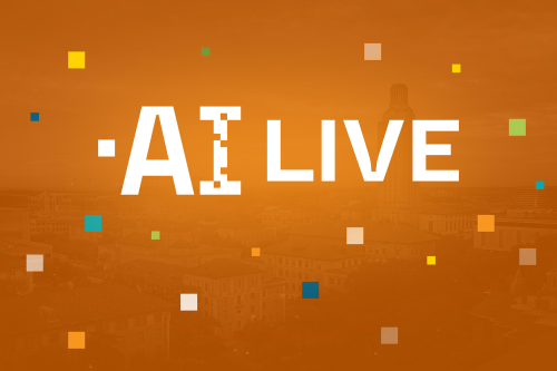 AI Live on orange background