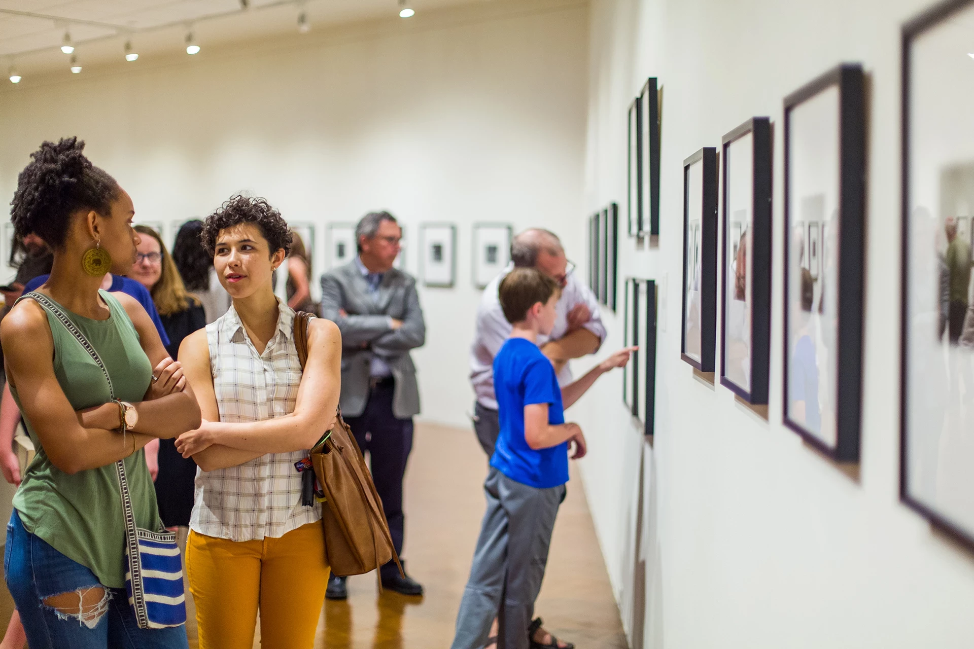 museum visitors in gallery