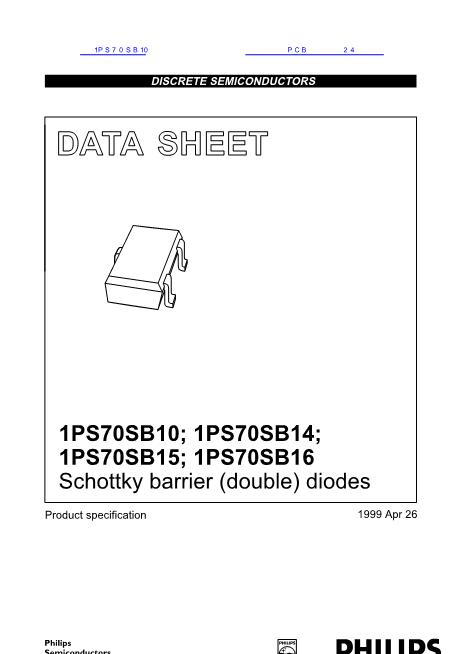 1PS70SB10数据手册封面