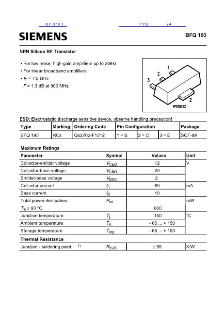 BFQ193数据手册封面