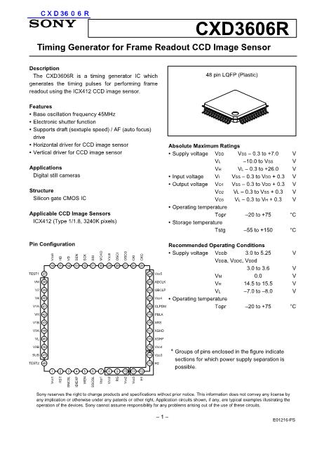 CXD3606R数据手册封面