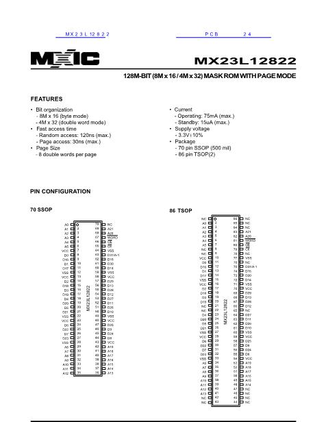 MX23L12822数据手册封面