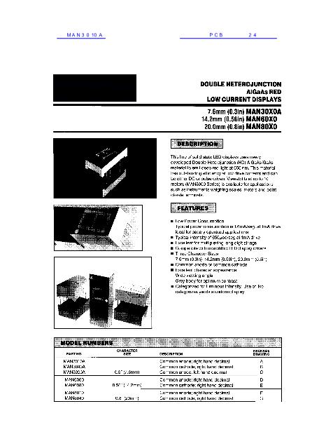 MAN3010A数据手册封面