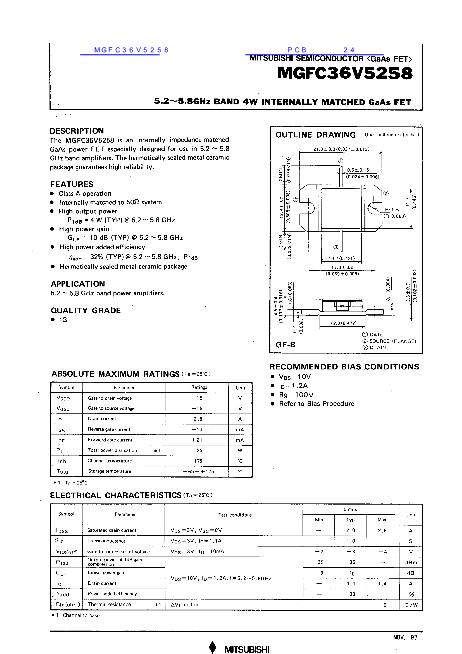 MGFC36V5258数据手册封面